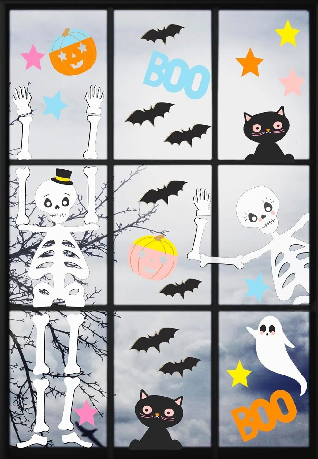 Calcomanías reutilizables para Halloween - Oferta en Amazon