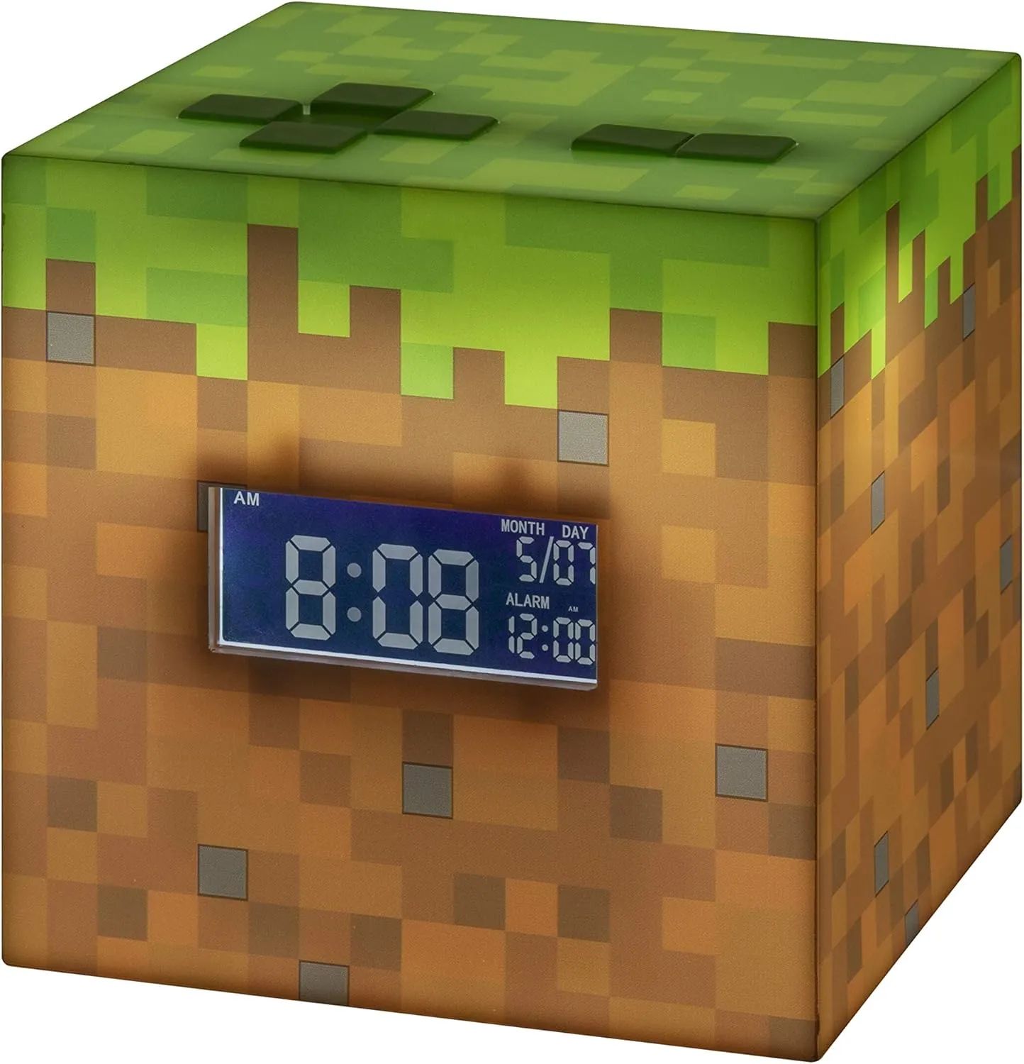 Despertador con forma de bloque de Minecraft - Oferta en Amazon