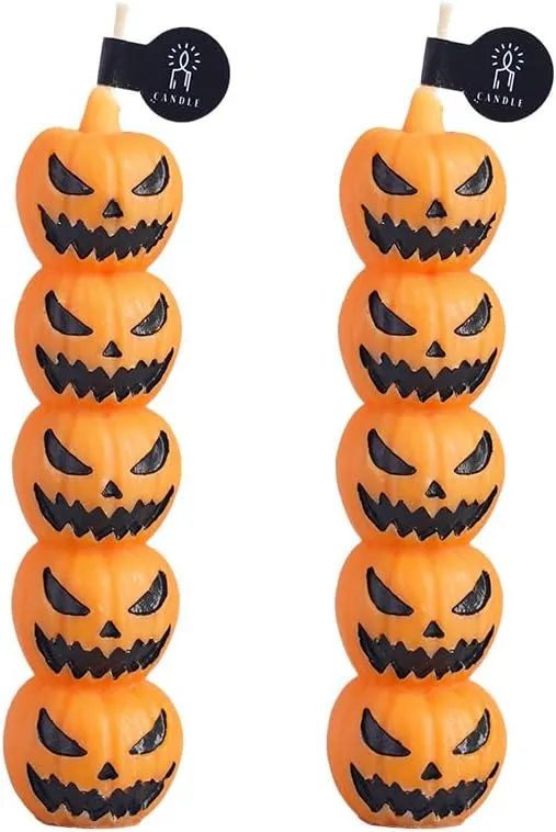 Velas con forma de calabaza para Halloween - Oferta en Amazon