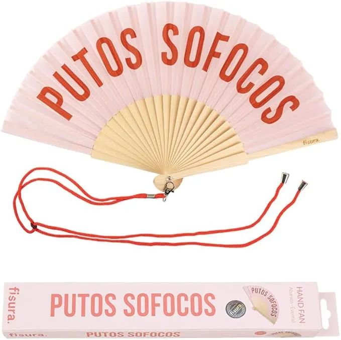Abanico Educado - Madera y Textil para Sofocos - Oferta en Amazon