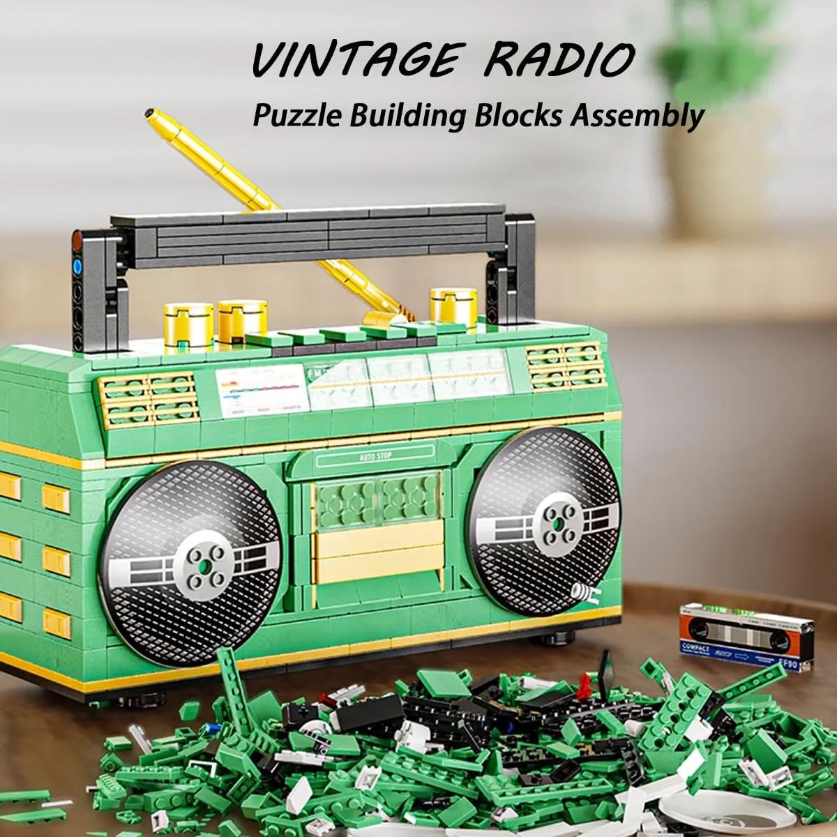 Radio vintage de bloques - Oferta en Amazon